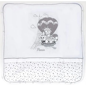 Bambino Casa Памучно одеяло с пълнеж Bambino Casa - Paris, Bianco 80 х 85 cm (3197) - baby