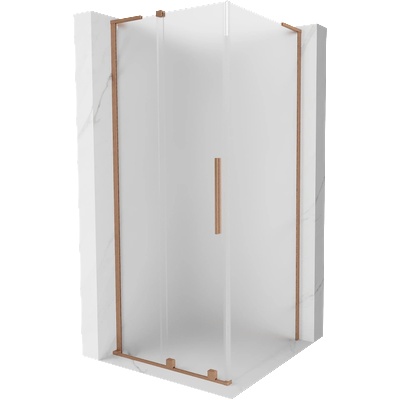 Mexen Velar L плъзгаща се душ кабина 90 x 90 см, матова мед - 871-090-090-33-65 (871-090-090-33-65)