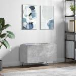 vidaXL Шкаф за грамофонни плочи сив 74, 5x38x48 см инженерно дърво (831728)
