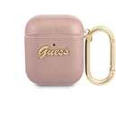 Guess Saffiano PC/PU Metal Logo puzdro pre Airpods 1/2 GUA2SASMP