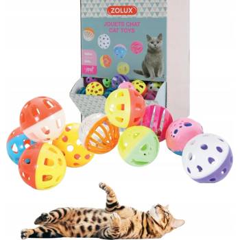 Zolux S.A.S. Hračka kočka Display zvonící míčky 204ks