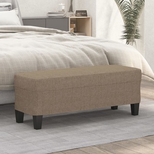 vidaXL Пейка, Таупе , 100x35x41 см, плат (349458)