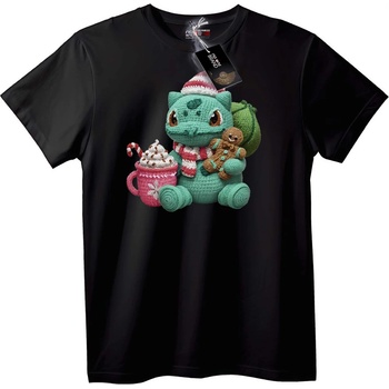 NOONEBRAND Тениска Прошнат Коледен Bulbasaur - 2XL, White