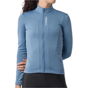 Castelli Дамска фланелка с дълъг ръкав за колоездене Castelli Women's Sinergia 3 Jersey FZ Cycling jersey - Steel Blue - размер XS (156-3109-0211)