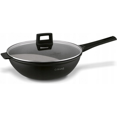 Wok Starke Pro 32 cm s nepřilnavým povrchem a poklicí Taylor Marble