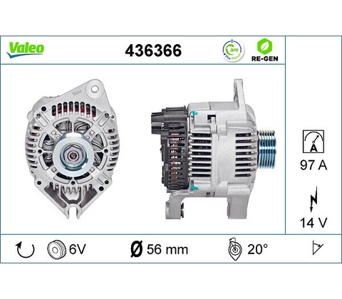 Alternátor VALEO 436366