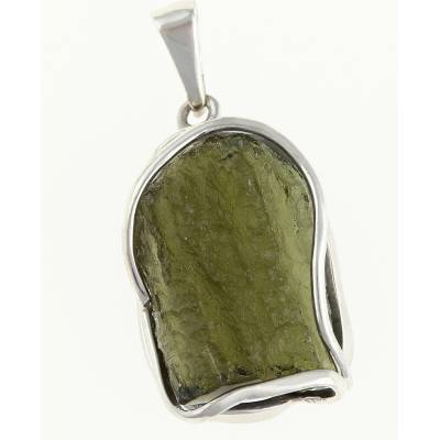 My Moldavite Stříbrný přívěsek s přírodním vltavínem MS26 282