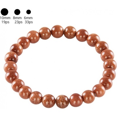 Prosperk náramek z minerálů Avanturín sluneční korálky S1846