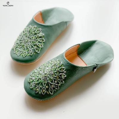 Марокански чехли - бледозелен цвят (bbb_bs_mixmg-l)