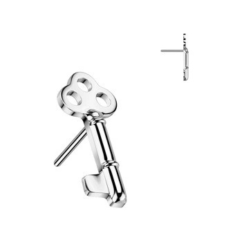 Šperky4U Ozdobná část klíček k PUSH IN piercingu titan - TIT1532