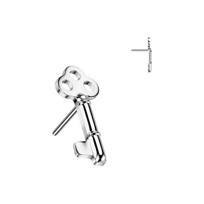 Šperky4U Ozdobná část klíček k PUSH IN piercingu titan - TIT1532