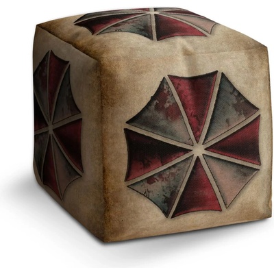 Sablio Taburet Cube Resident Evil Umbrella Corporation Vintage: 40x40x40 cm