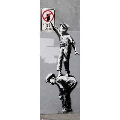 Plagát, Obraz - Grafitti Is A Crime, Banksy, 53 × 158 cm