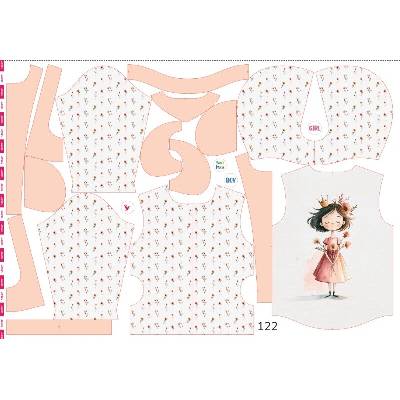 Takoy Panel se střihem 122 dětská softshellová bunda princezna Emma-NS-29139