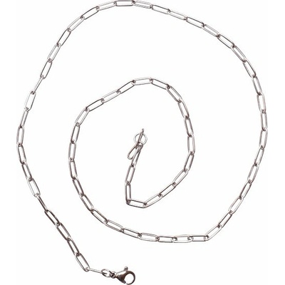 Nefertitis Náhrdelník paper clip styl nerezová ocel v barvě oceli NF24797