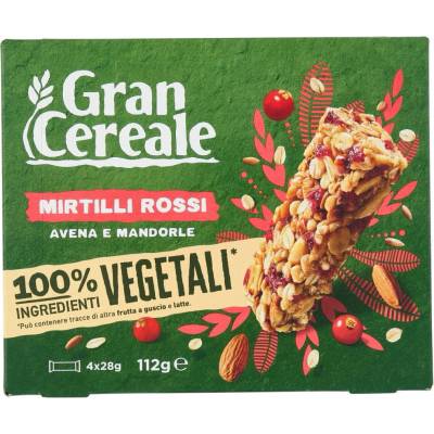 Gran Cereale tyčinky s ovsenými vločkami, mandľami a čučoriedkami 4 x 28 g