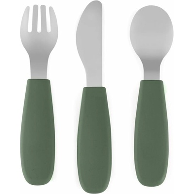Petite&Mars Take&Match Stainless Steel Cutlery Set príbor Misty Green 12m+ 3 ks