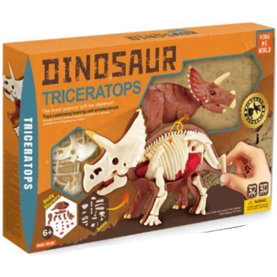 King Me World Творчески комплект King Me World - Сглоби 3D Трицератопс (D304)