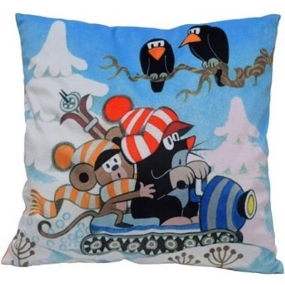 MÚ Brno Polštář Krtek sněžný skútr 30x30