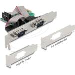 Delock PCI Express х 1 карта към 2 x сериен порт RS-232 мъжки, Low Profile (90046) - pimpmypc