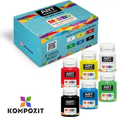 Mambo Kompozit sada farieb na textil a kožu 6 х 20 ml