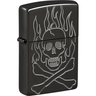 Zippo Armor Flaming Skull