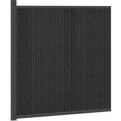 WPC A HLINÍKOVÝ PLOTOVÝ PANEL ČERNÝ 173X186CM