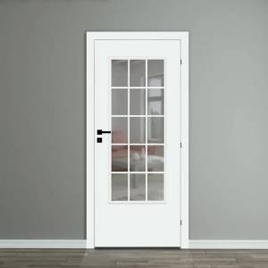 DRE-Poland Интериорна врата DRE Standard 30S бяла с прозрачно стъкло (цена без монтаж)