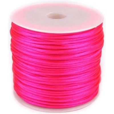 Saténová šňůrka - průměr 1 mm, cca 30 m - pink