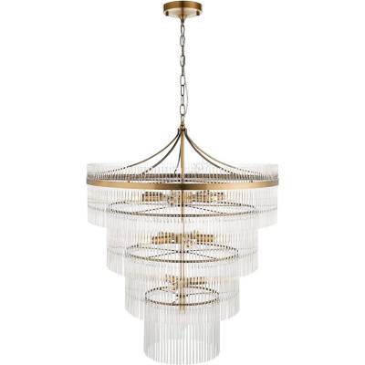 Endon Lighting 112576 - Пендел MARIETTA 16xE14/6W/230V месинг/прозрачен (EN0205)