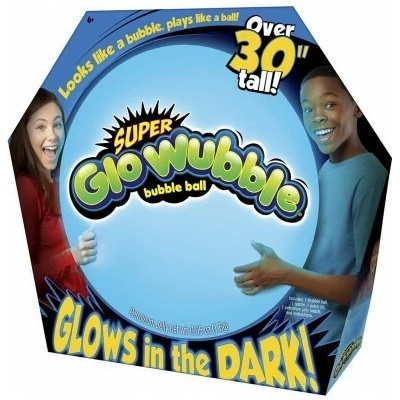Super Glo Wubble Bublinová Lopta 75 cm modrá svietiaca v tme