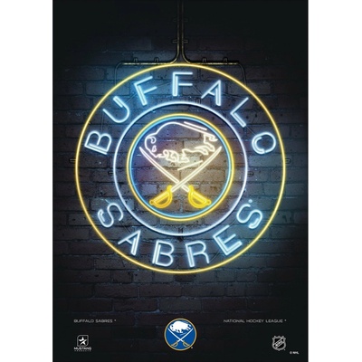 Mustang Plagát Buffalo Sabres NHL Neon 12" x 16"