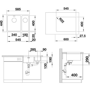 Image 1 of BLANCO ANDANO 340/180-U (522979)