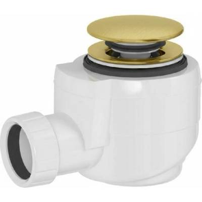 Polysan - Vaňová odtoková a prepadová súprava, Click-Clack, matná zlatá 71714GB