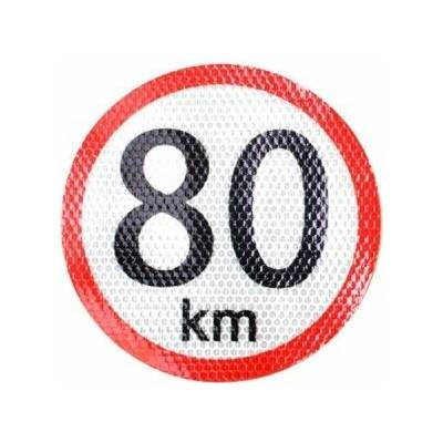 Samolepka konstrukční rychlost 80 km reflexní 150 mm