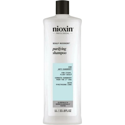 Nioxin Scalp Recovery Purifying Shampoo šampon pro řídnoucí a zplihlé vlasy proti lupům 1000 ml