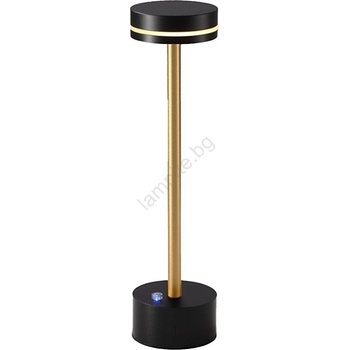 MILAGRO LED презареждаема настолна лампа с регулиране на яркостта SAM LED/5W/5V 3600 mAh черна/златна (MI2735)