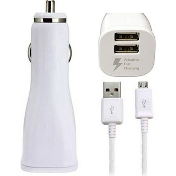 Samsung Оригинално зарядно с 2хUSB за кола с MicroUSB кабел за Samsung и мобилни телефони (бял) - Samsung Fast Dual Car Charger EP-LN920BW 2.0A (bulk) (EP-LN920BW )