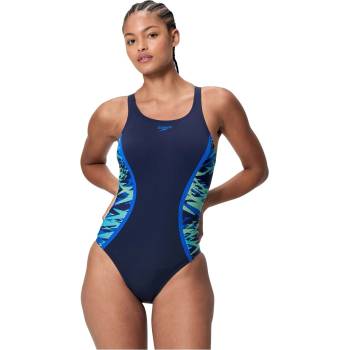 Speedo Бански костюм Speedo Women's HB Splice MB One Piece Swimsuit - Peacoat/Deep