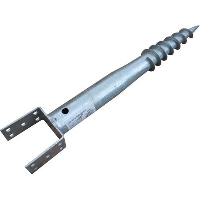 LEVIOR Zemní vrut "U" 90x60x100mm/60cm tl.4mm ZN