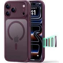 ESR Classic Hybrid MagSafe kryt na iPhone 17 Pro Max / 18 Pro Max, matná tmavá burgundská