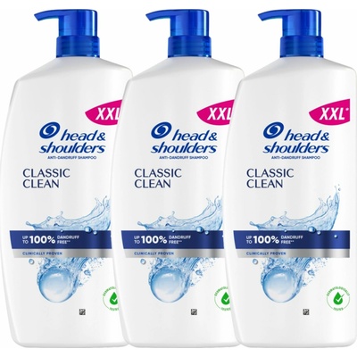 Head & Shoulders Classic Clean Šampón 3 x 800 ml
