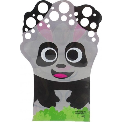 Bubbles zábavná rukavice s bublifukem panda