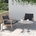vidaXL Палетни възглавници, 2 бр, черно каре, текстил (360727)