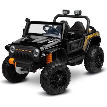 Офроуд акумулаторен автомобил RINGO - 4x4, до 100 кг, с дистанционно и LED, Черен (388687)