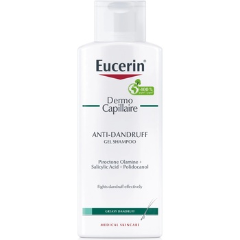 Eucerin DermoCapillaire Гел-шампоан против мазен пърхот, 250 ml