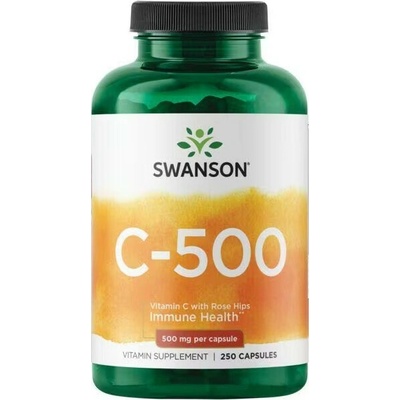 Swanson Vitamín C 500 mg s šípkem 250 kapsúl