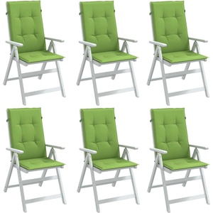 vidaXL Възглавници за стол 6 бр меланж зелени 120x50x4 см плат (4002429)