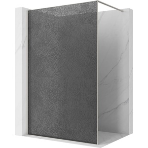 Mexen Kioto Душ стена Walk-in 140 x 200 cm, графит с пукнатини 12 mm, четкан никел (800-140-101-97-44-X)