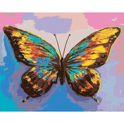 Diamondi Diamantové maľovanie - PREKRÁSNY FAREBNÝ MOTÝĽ Rámovanie: bez rámu a bez vypnutia plátna, Rozmer: 40x50 cm